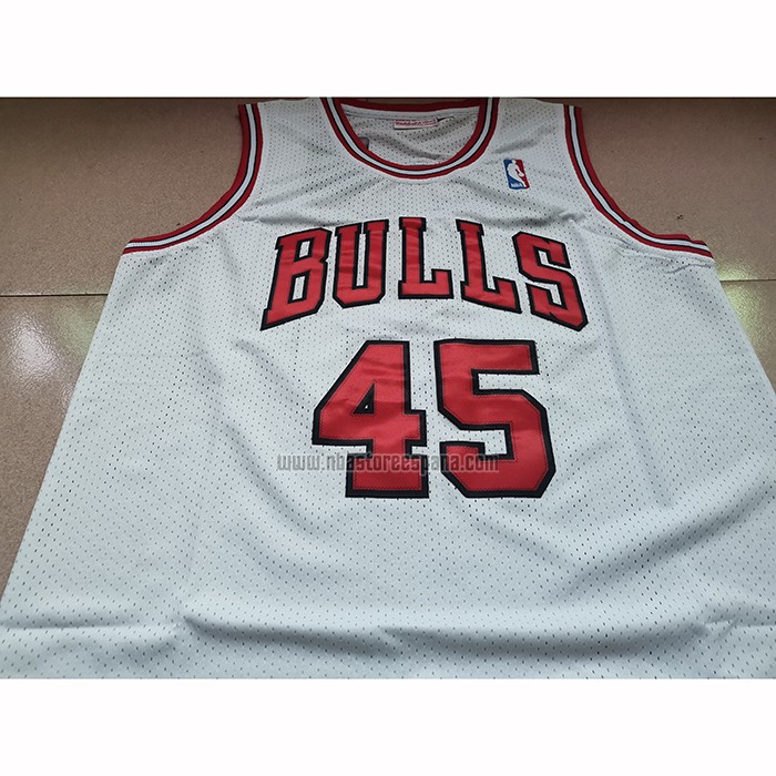 Camiseta Chicago Bulls Michael Jordan NO 23 Mitchell & Ness 1994-95 Blanco